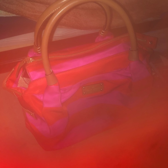 Kate Spase color block striped Nylon purse - Picture 2 of 2